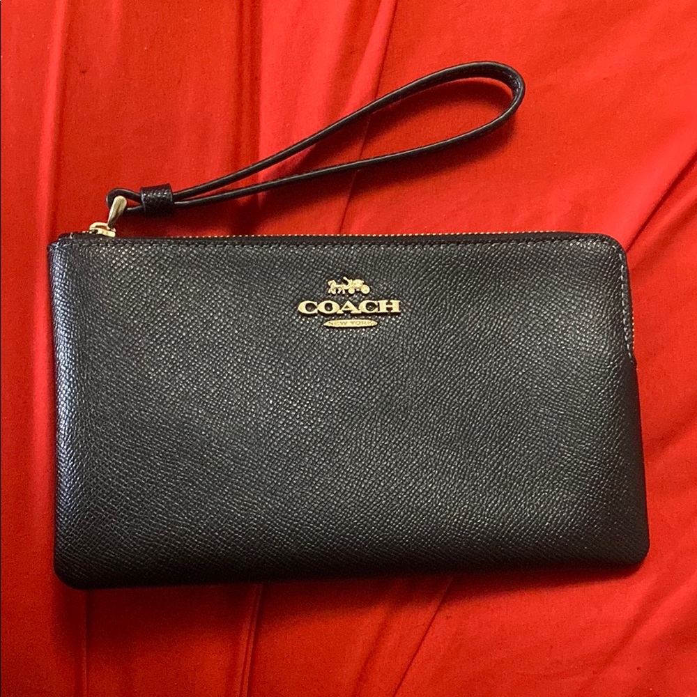 NWT Coach Black Wristlet